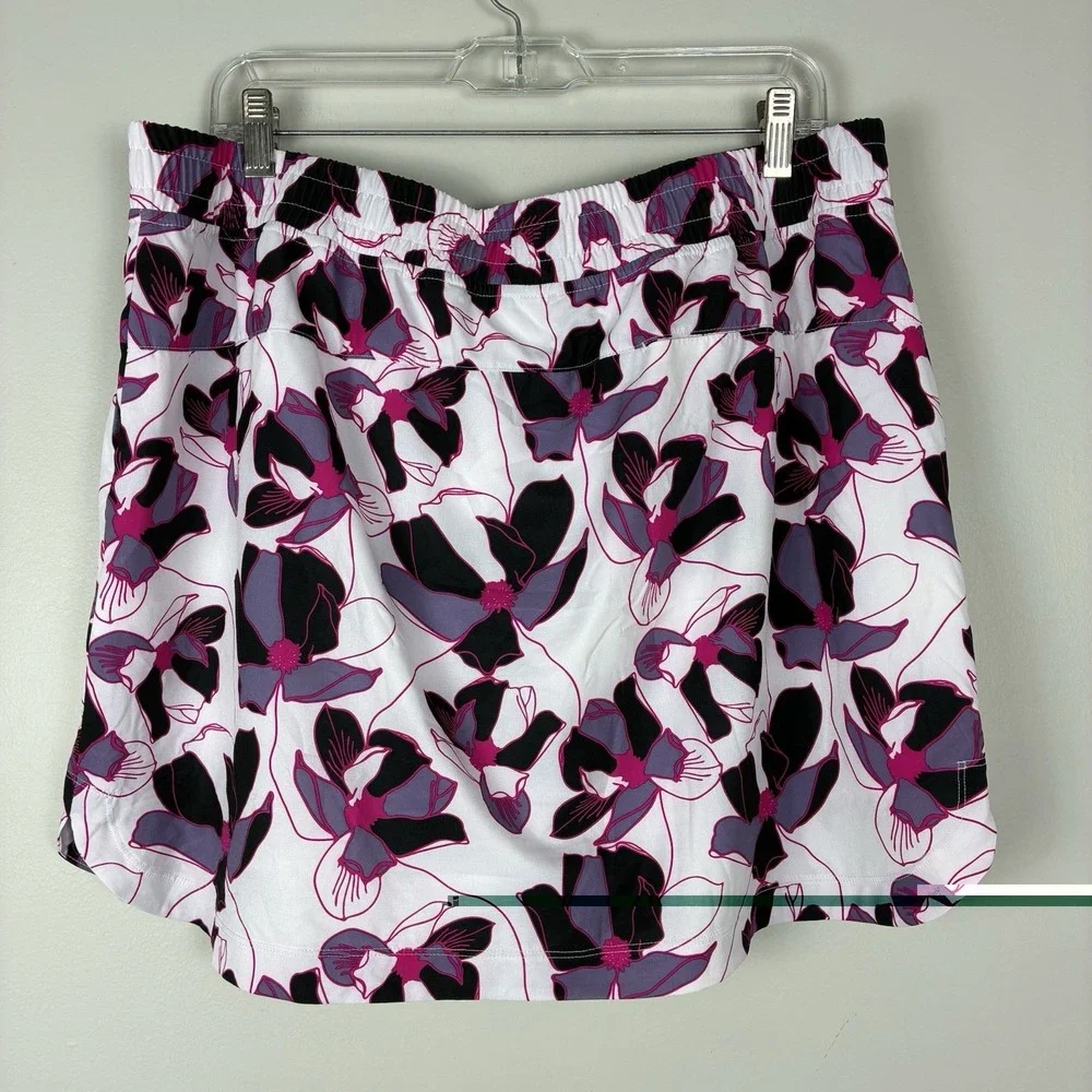 Slazenger Women's Golf Skirt Skort XL Pockets Floral Colorful Sport‎ Pickleball